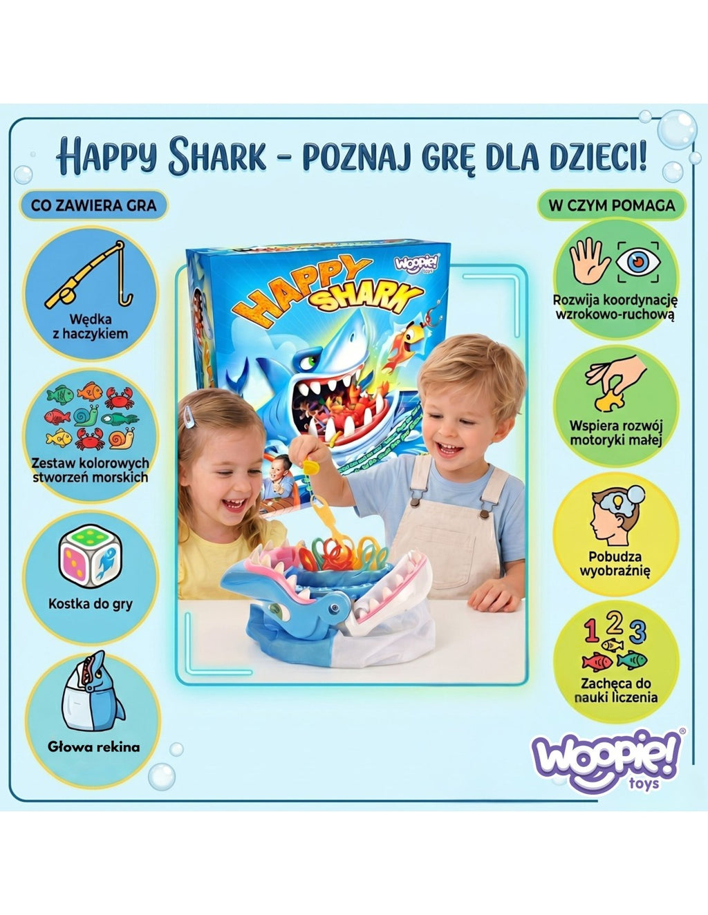 Gra Zręcznościowa Łowienie Rybek Głodny Rekin Gryzie DIY