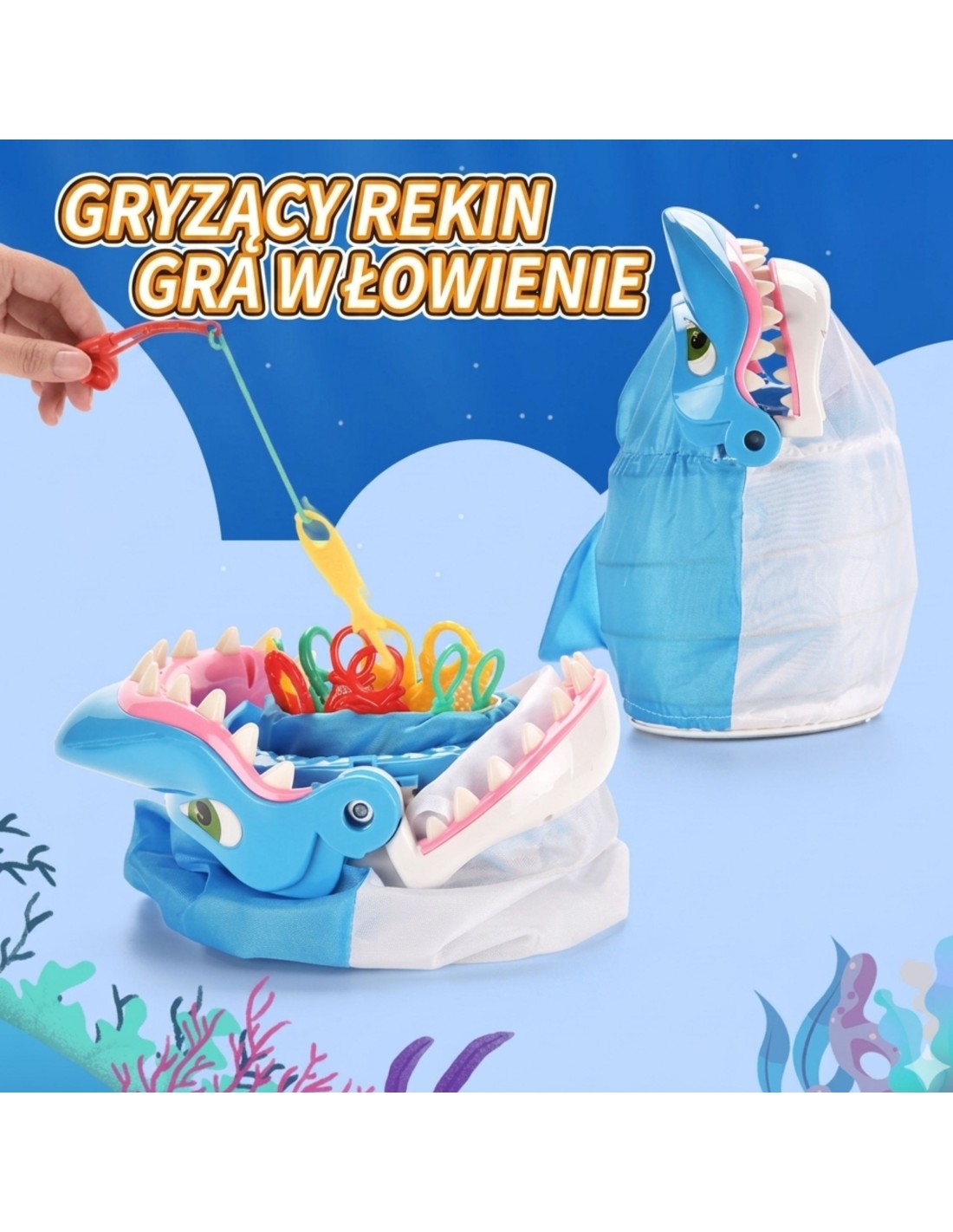 Gra Zręcznościowa Łowienie Rybek Głodny Rekin Gryzie DIY