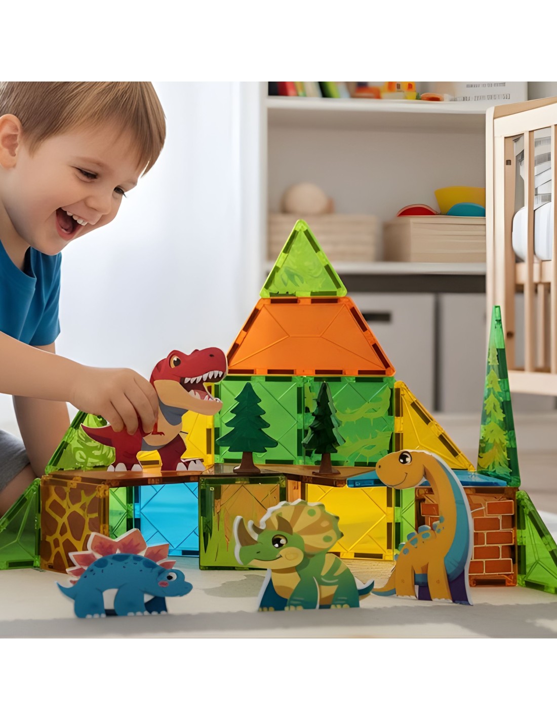 Magnetyczne Klocki Konstrukcyjne Dino 30 elementów