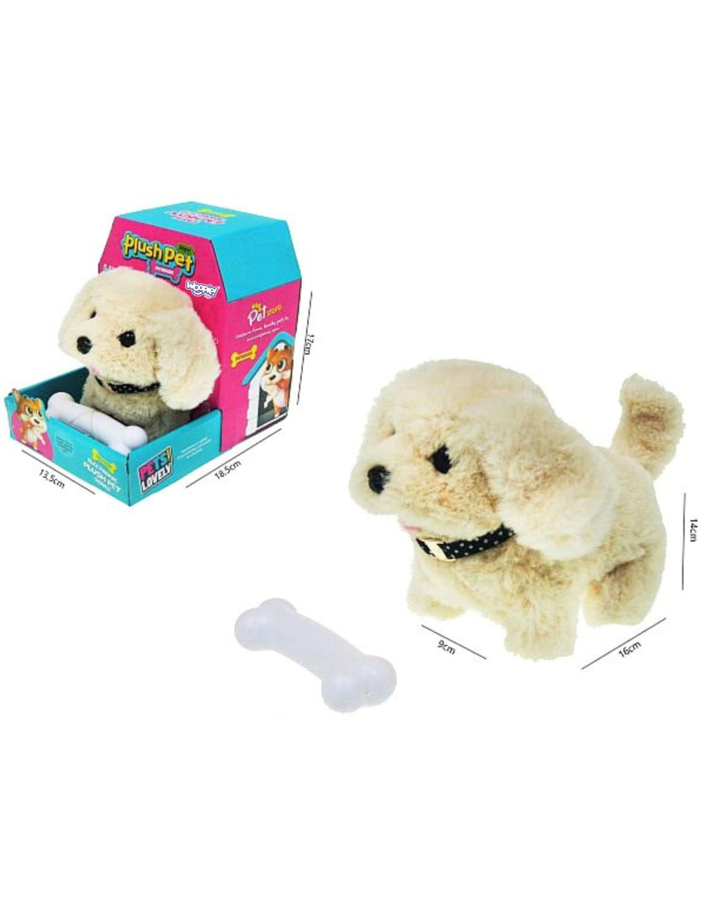 Piesek Interaktywny Pluszak z Kością Bichon Golden Retriever